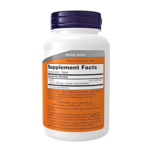 L Lysine Lisina 1000mg 100 Tabs