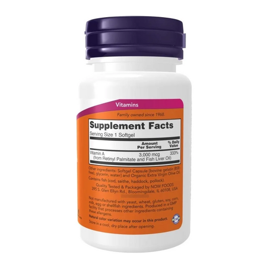 Now Vitamina A 10000 Iu 100 Cap