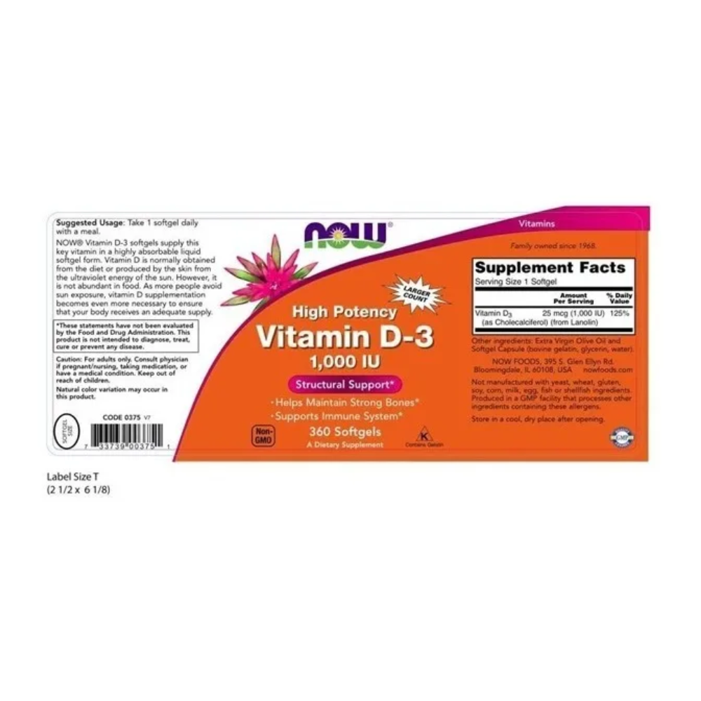 Vitamina D3 2000 Iu 120 Cáps