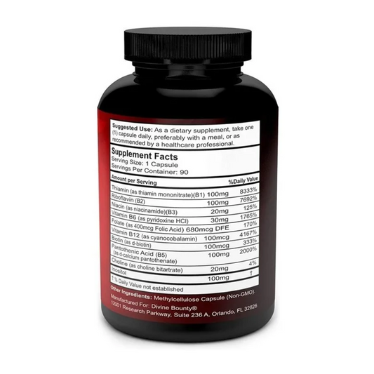Super B Complex Vitaminas Todas Las Vitaminas B 90 Cápsulas