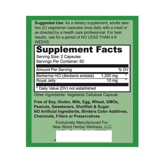 Berberine Plus 1200mg 120 Cáps