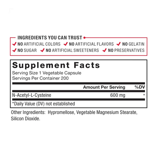 Force Factor Nac (N-ACETYL-L-CUSTEINE) 600 mg 200 tb