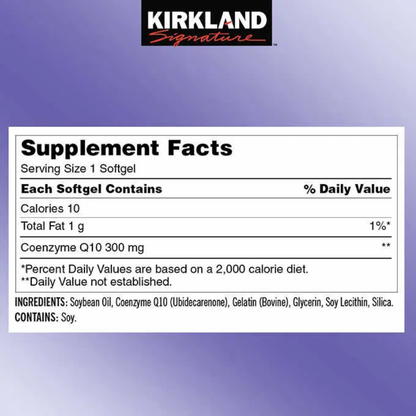 Kirkland CoQ10 300mg 100 Softgels