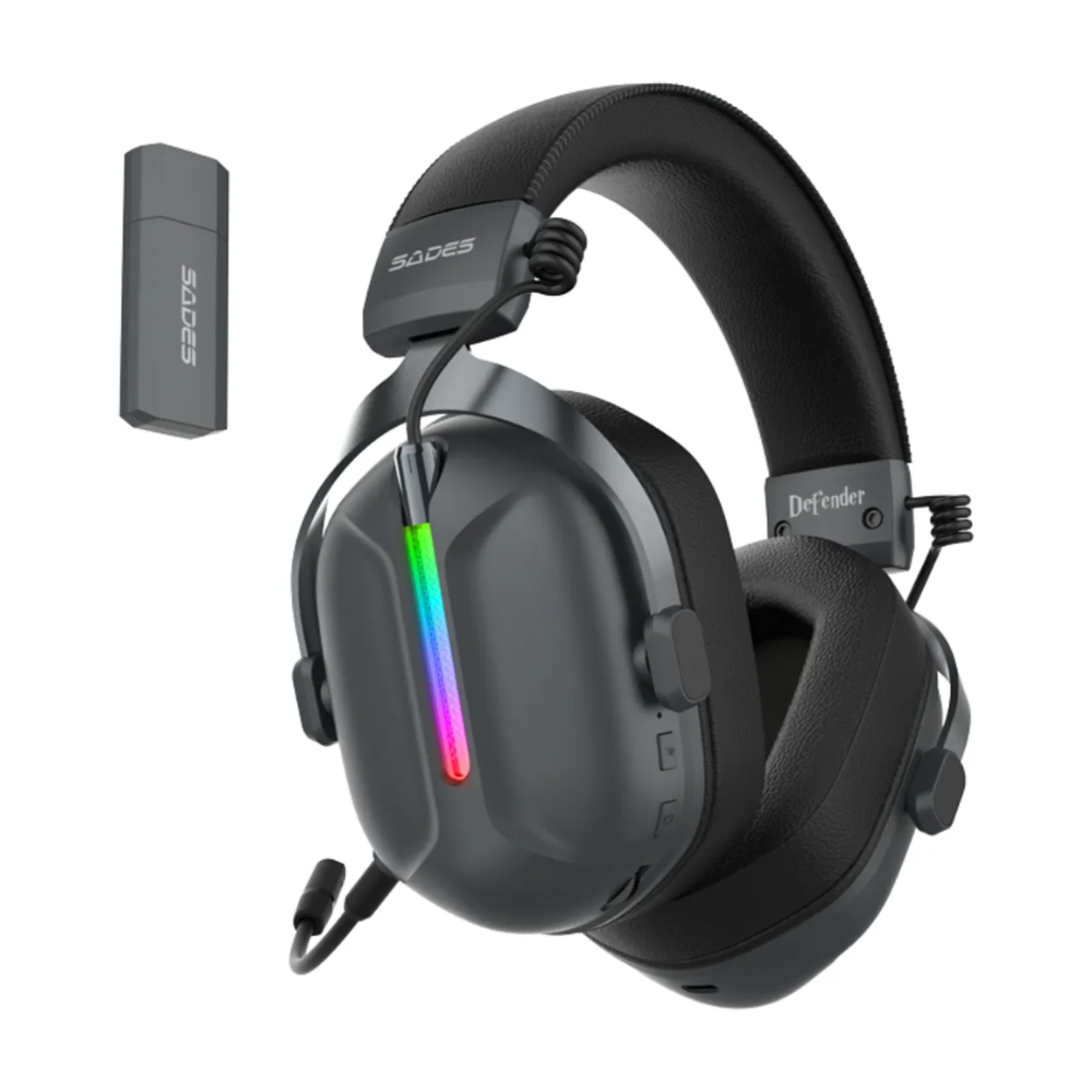 Audífonos Bluetooth Gaming Sades Defender Sa206 Led