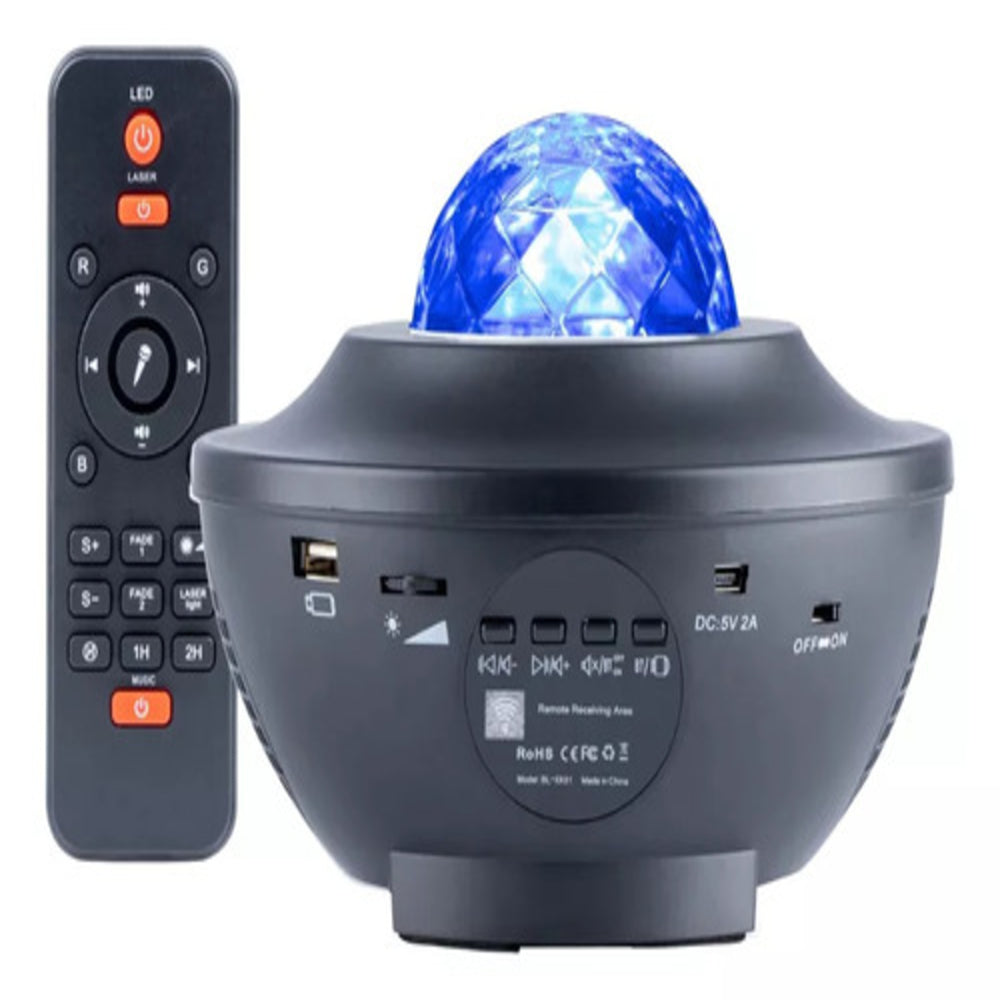 Proyector Led De Estrellas Y Galaxias Con Parlante Bluetooth