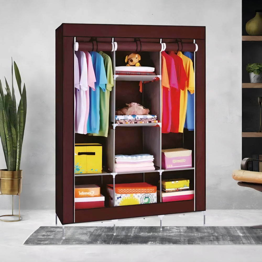 Closet Armario Doble Portátil Desarmable Con Forro Protector
