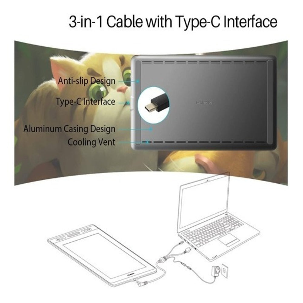 Tableta digitalizadora Huion Kamvas Pro 13 GT-133 black