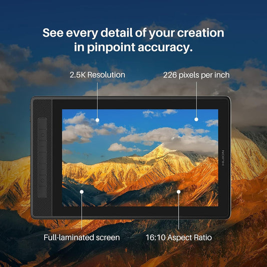 2022 Huion Kamvas Pro 13 2.5k Qhd Graphics Monitor Tableta D