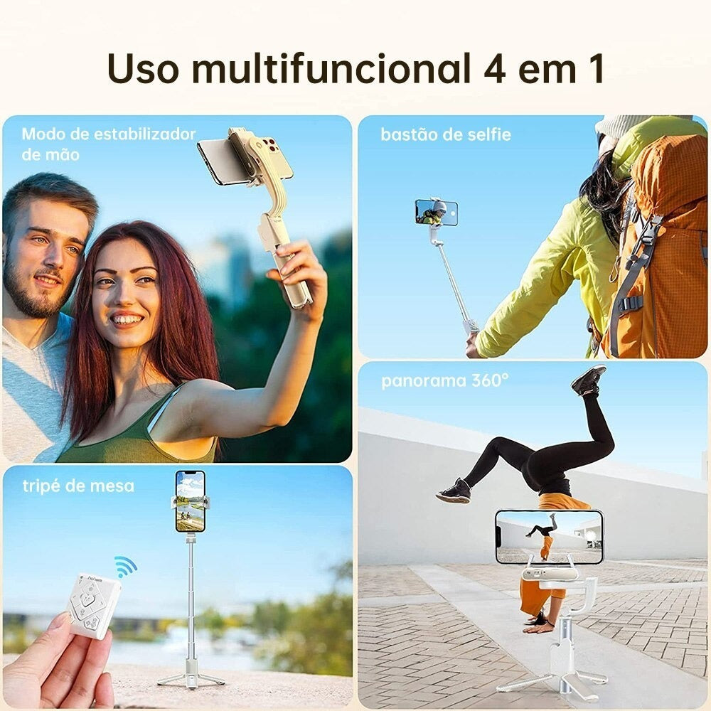 Cardán estabilizador Isteady Q Hohem para teléfono celular C Control, color negro