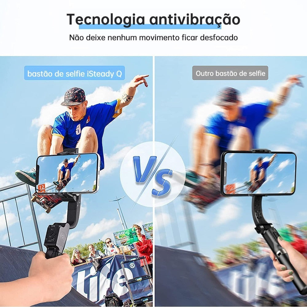 Cardán estabilizador Isteady Q Hohem para teléfono celular C Control, color negro