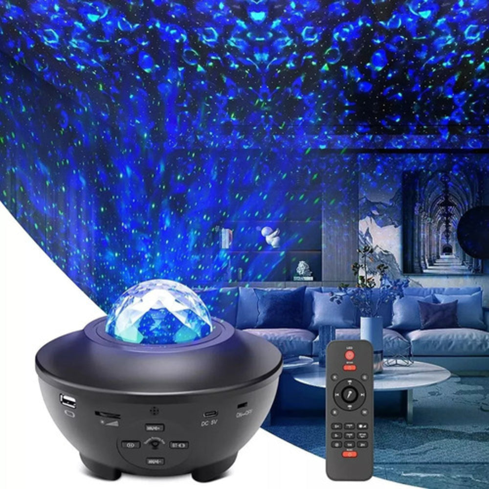 Proyector Led De Estrellas Y Galaxias Con Parlante Bluetooth