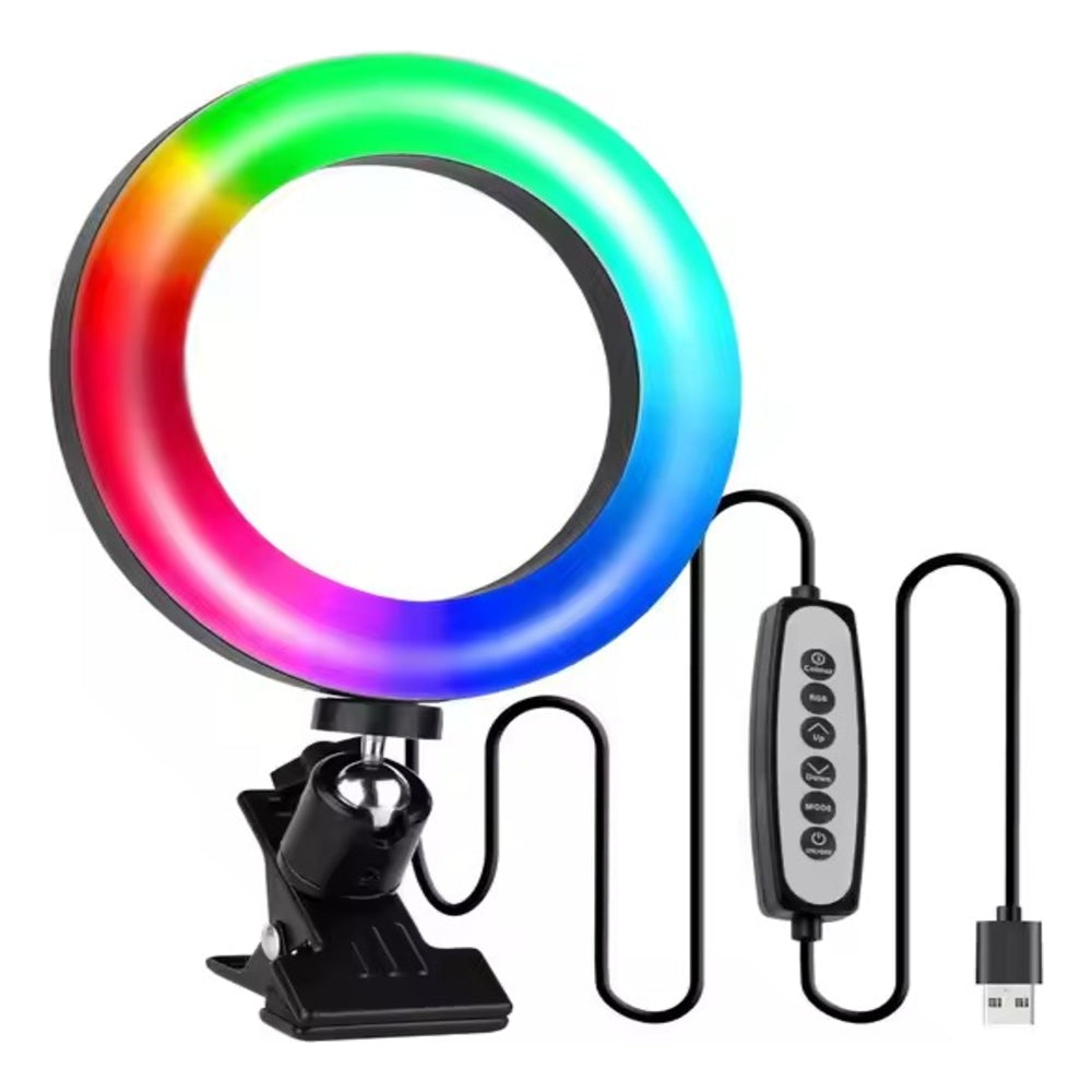 Aro De Luz Rgb Led De 16cm Con Iluminación Profesional