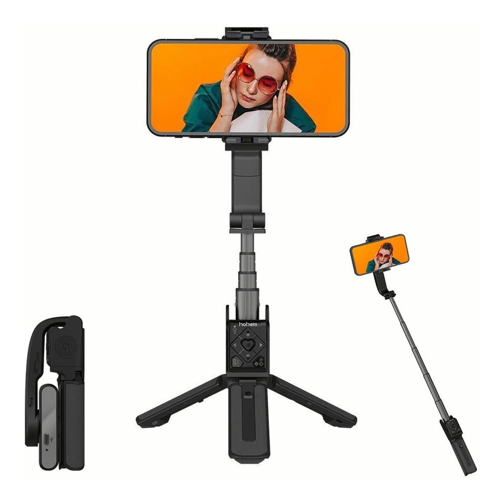 Cardán estabilizador Isteady Q Hohem para teléfono celular C Control, color negro