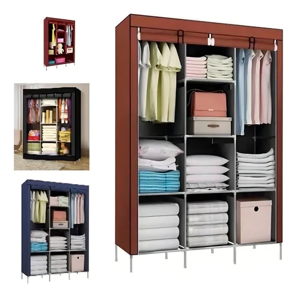 Closet Armario Doble Portátil Desarmable Con Forro Protector