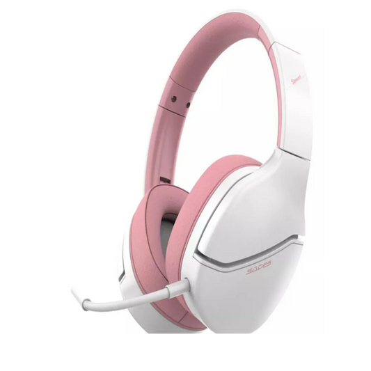 Auriculares Gamer Sades Xbox Ps4 Ps5 Vr Cel Nintendo Pc Spower Color Rosa