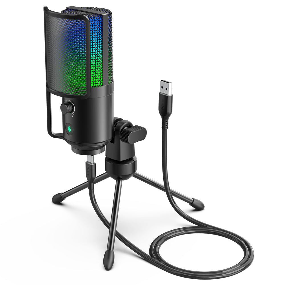 Micrófono Fifine K669 Pro Usb Condensador Cardioide Black