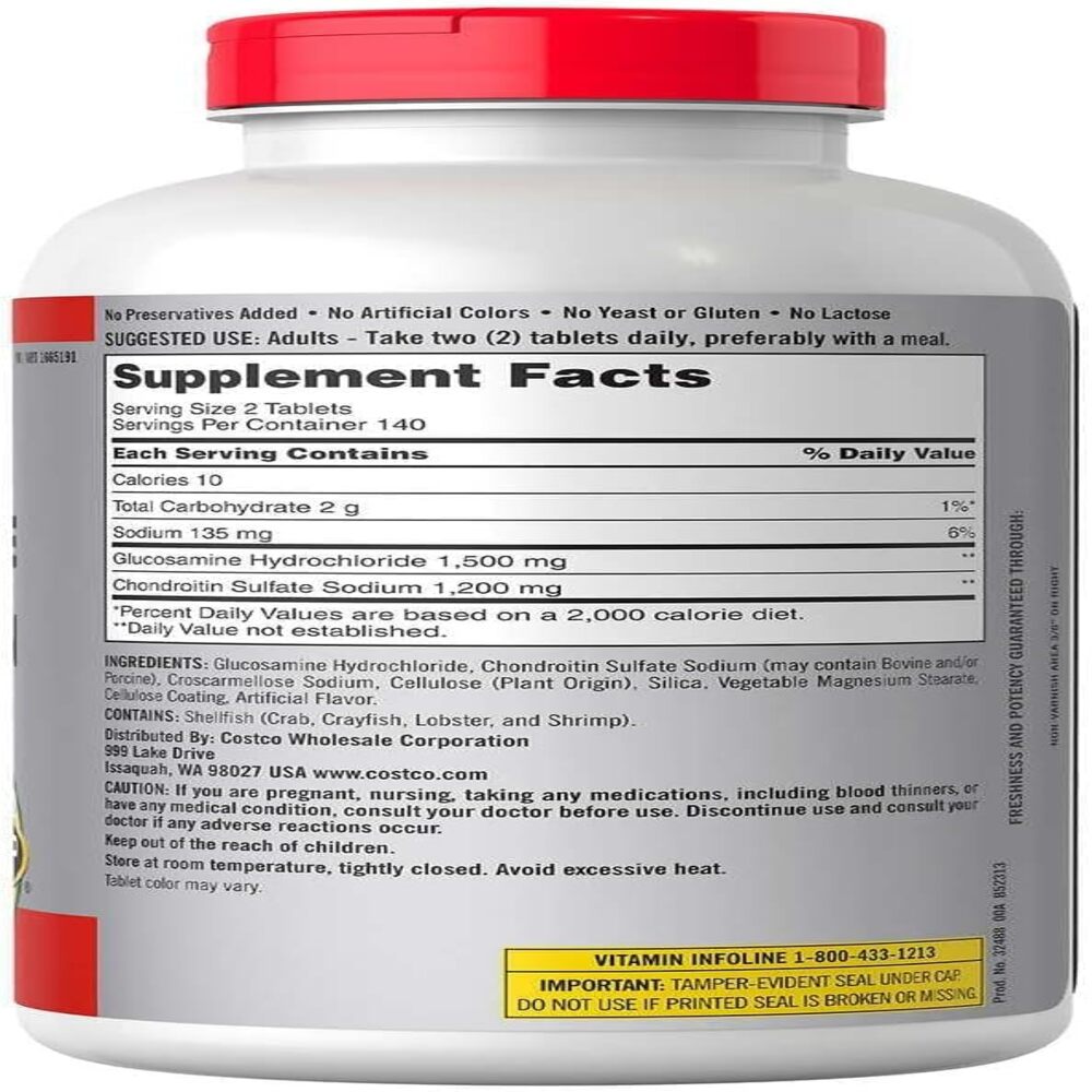 Kirkland Glucosamine Chondroitin 280 tabletas